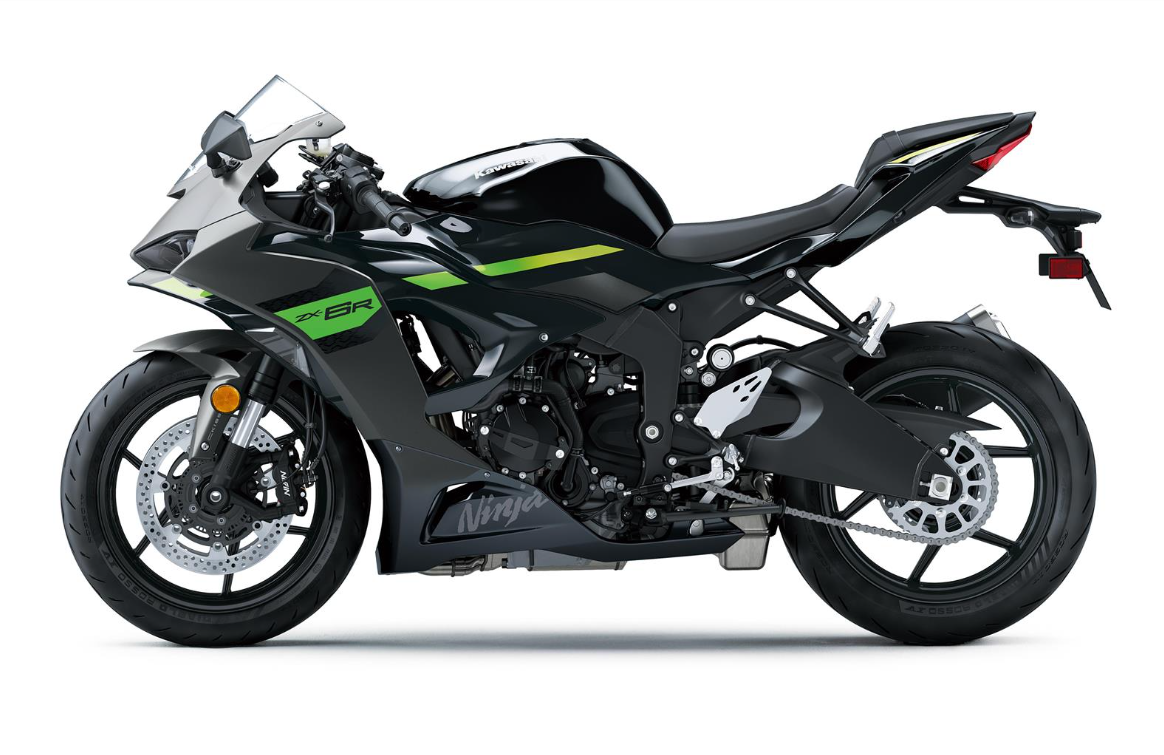 KAWASAKI NINJA ZX-6R MY26 Metallic Matte Graphenesteel Gray / Metallic Spark Black / Lime Green (GY2)