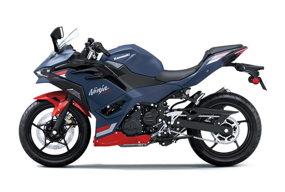 KAWASAKI Ninja 500 SE MY26 Metallic Matte Twilight Blue / Candy Persimmon Red