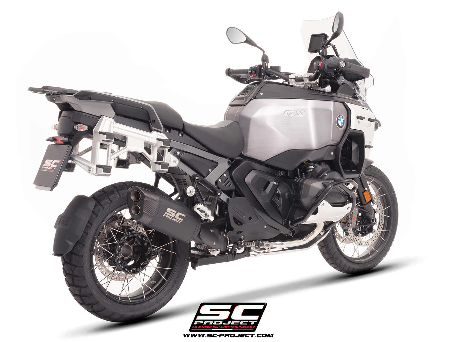 SC-PROJECT titanový výfuk matně černý Adventure-R BMW R 1300 GS Adventure 2025 E5+