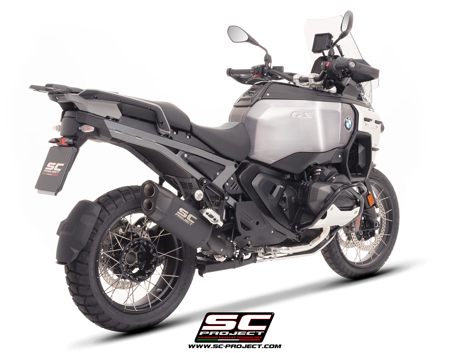 SC-PROJECT titanový výfuk matně černý Adventure-R BMW R 1300 GS Adventure 2025 E5+