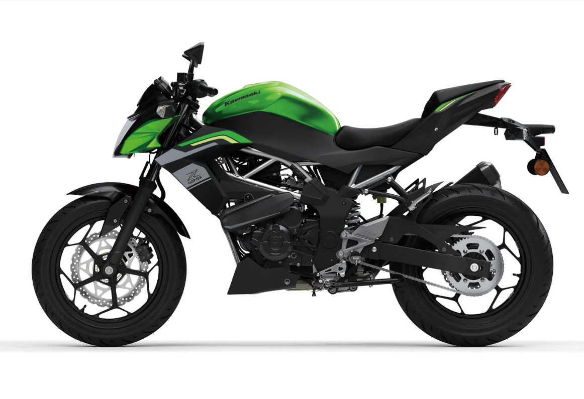 KAWASAKI Z125 MY26 Candy Lime Green / Metallic Spark Black