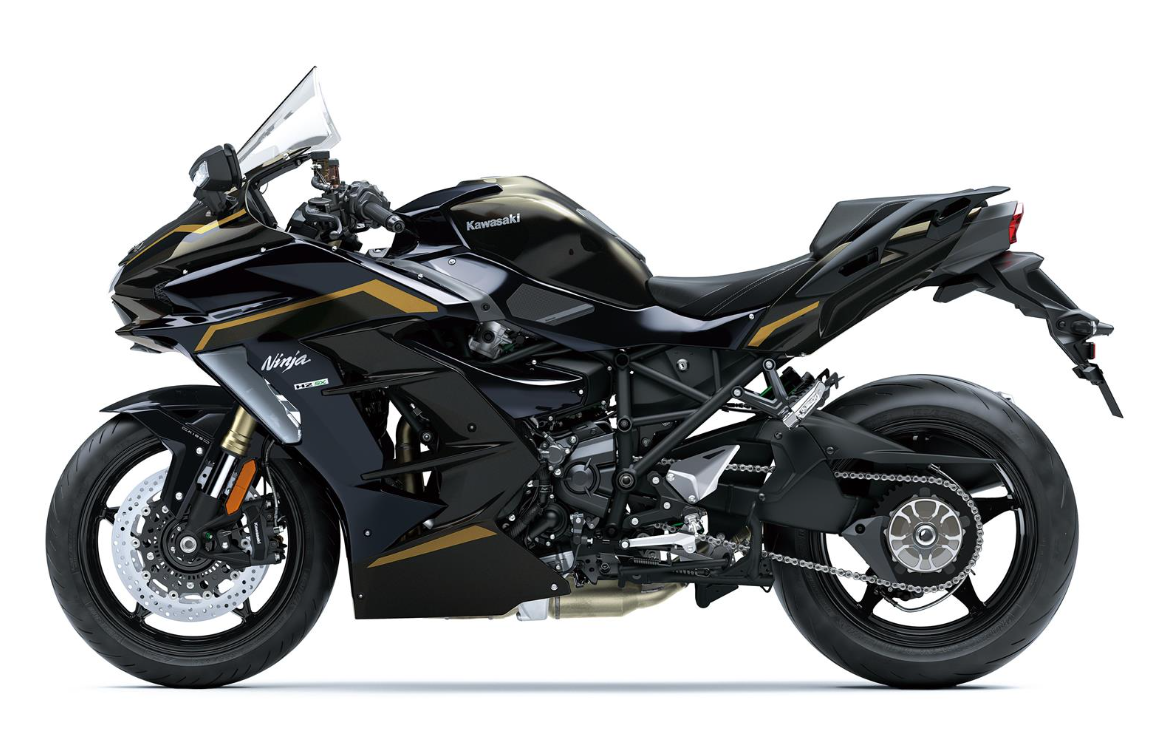 KAWASAKI NINJA H2 SX MY26  Metallic Brilliant Golden Black / Metallic Diablo Black