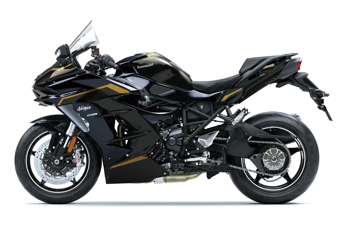 KAWASAKI NINJA H2 SX SE MY26 Metallic Brilliant Golden Black / Metallic Diablo Black