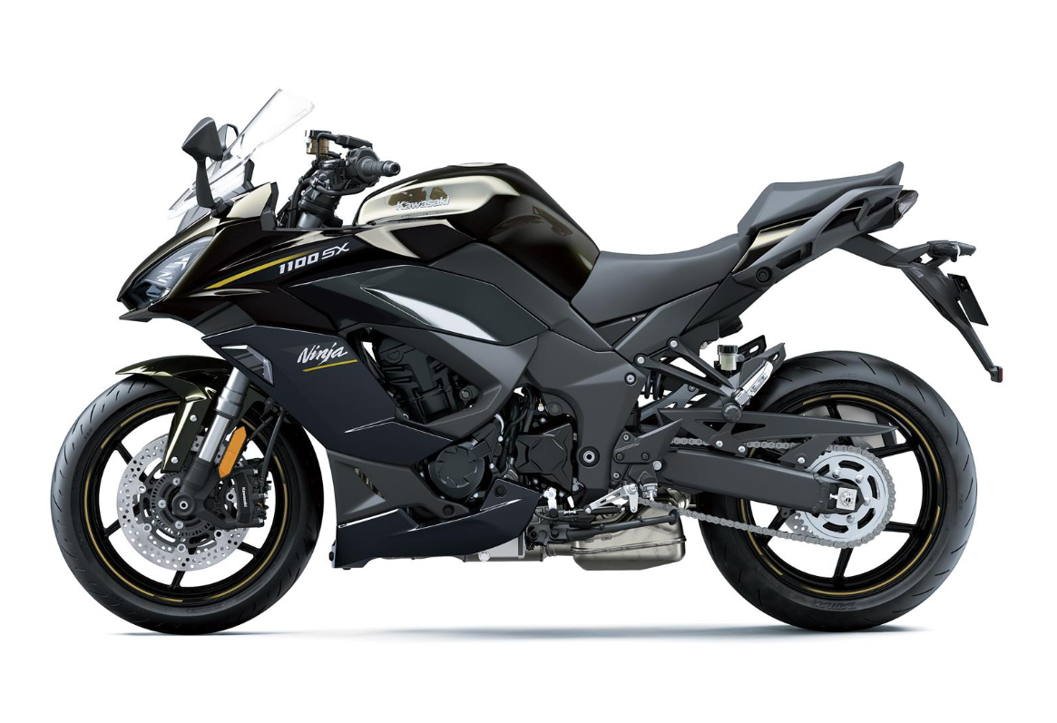 KAWASAKI NINJA 1100SX MY26 Metallic Brilliant Golden Black / Metallic Carbon Gray