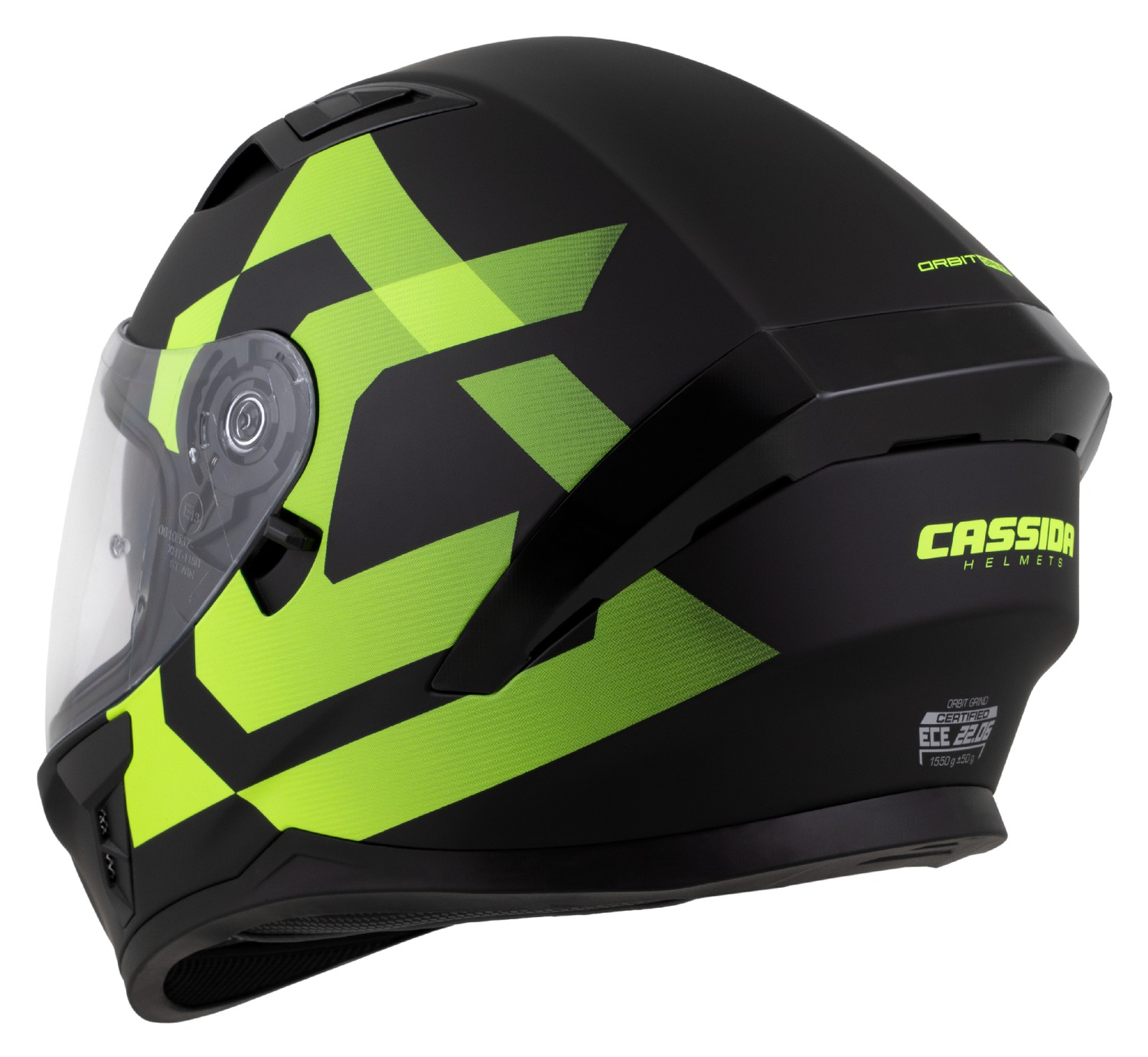 přilba Orbit Grind, CASSIDA  černá matná žlutá fluo