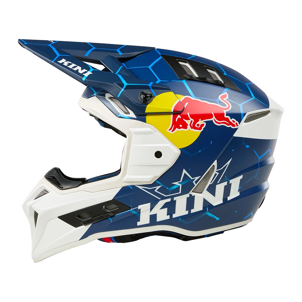 Moto helma KINI Red Bull EXC Helmet 1.0 modrá/bílá