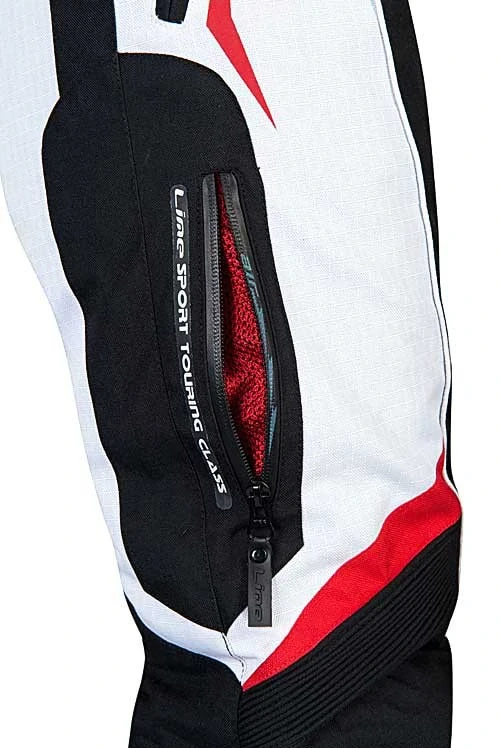 MBW Dámské textilní moto kalhoty EVELIN red 