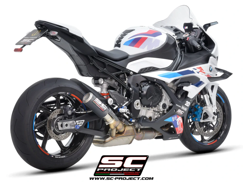 SC-PROJECT Výfuk z uhlíkových vláken CR-T s mřížkou proti kamenům BMW S 1000 RR (23-24) E5