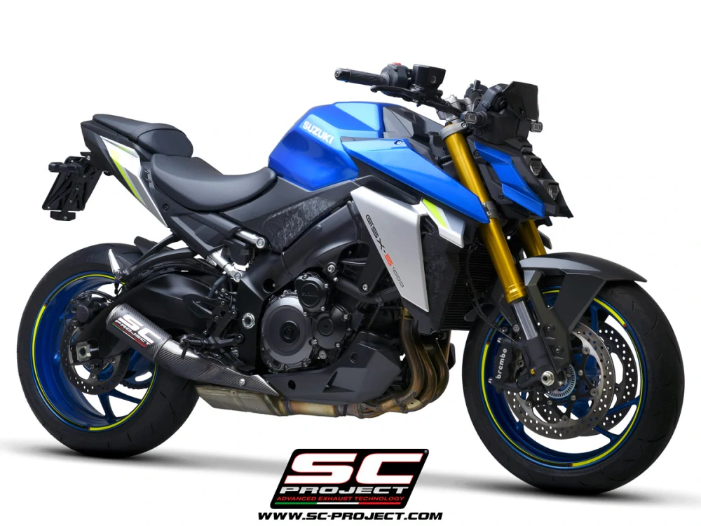 SC-PROJECT Výfuk z uhlíkových vláken CR-T s mřížkou proti kamenům Suzuki GSX-S1000 (25) E5+