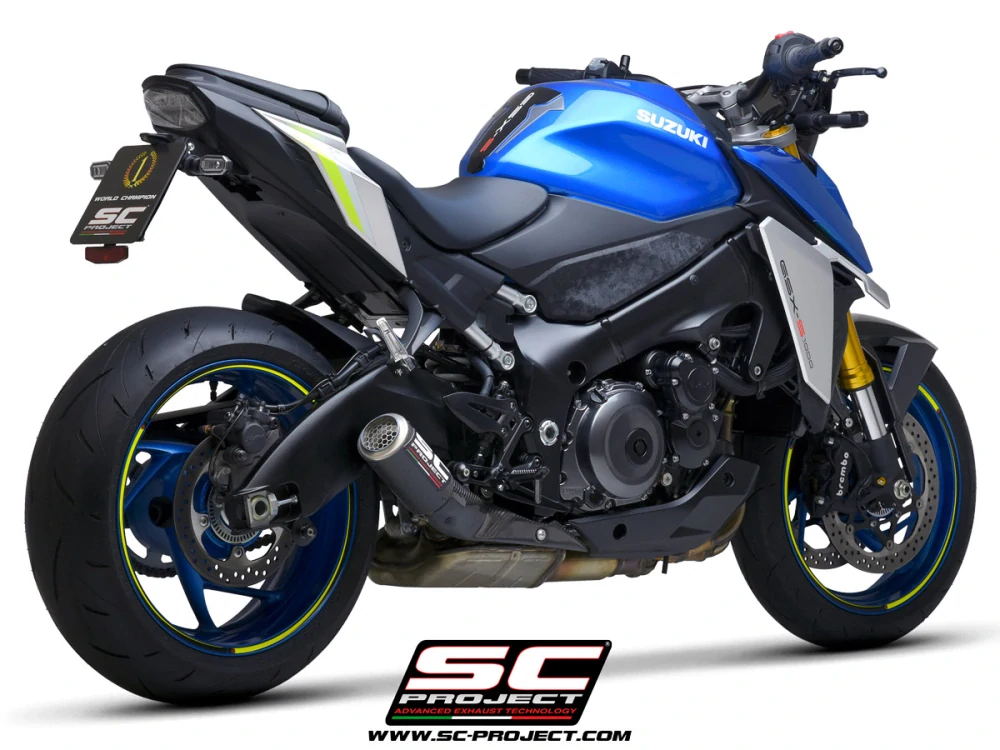 SC-PROJECT Výfuk z uhlíkových vláken CR-T s mřížkou proti kamenům Suzuki GSX-S1000 (21-25) E5