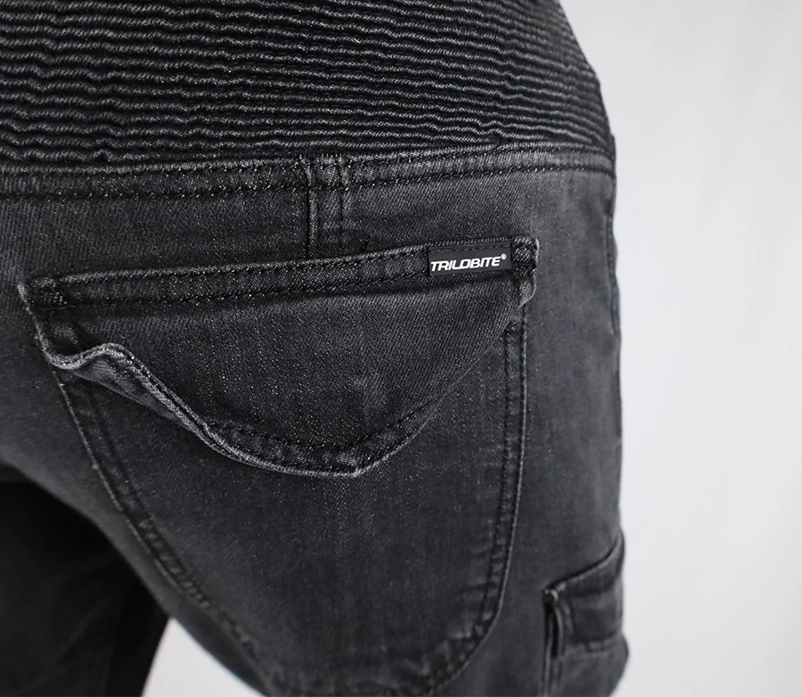 TRILOBITE pánské kalhoty 25604 ACID SCRAMBLER DOUBLELAYER SLIM FIT černé 
