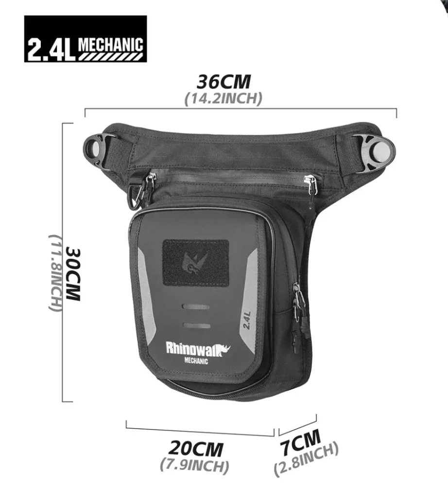 RHINOWALK - Tank bag/brašna na nohu 2.4 L