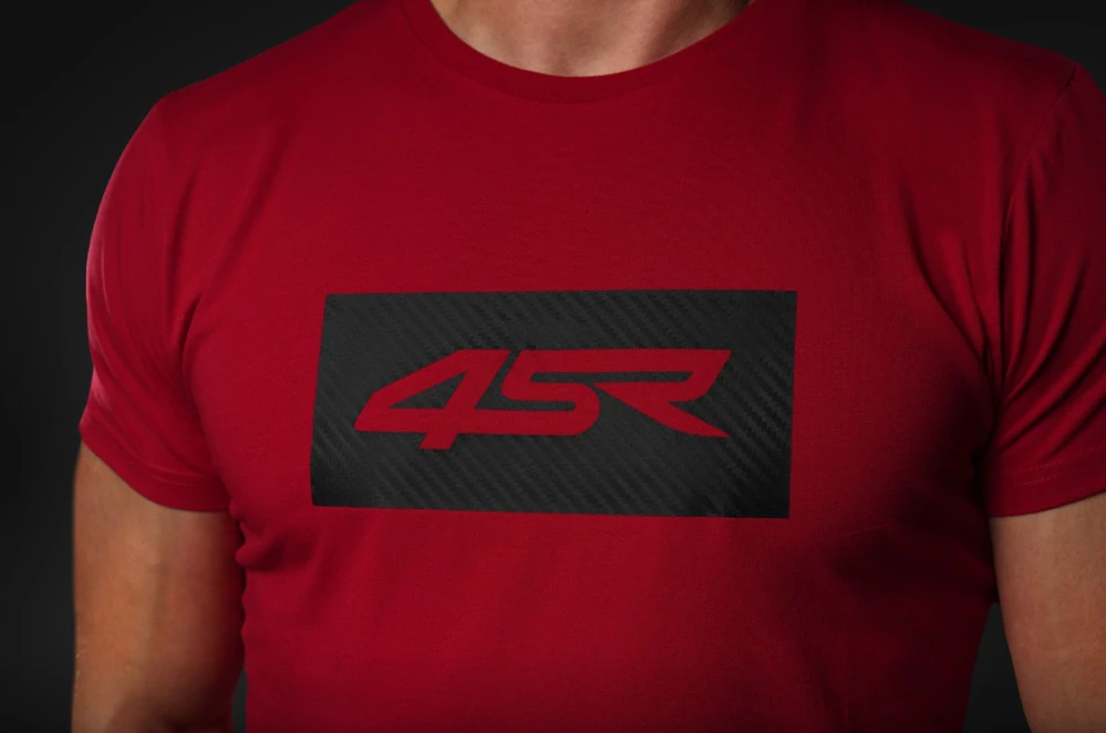 4SR Tričko Logo Carbon Red