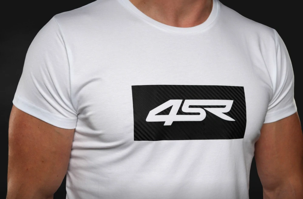 4SR Tričko Logo Carbon White