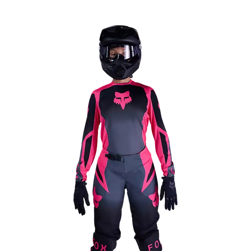 Dámský moto dres FOX Womens 180 Shield Jersey černá/růžová
