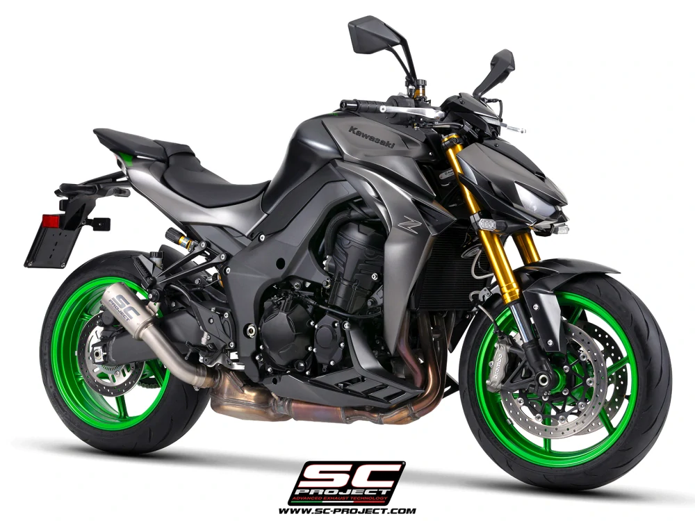 SC-PROJECT Kawasaki Z1100-SE 2026 Titanový výfuk CR-T s mřížkou proti kamenům