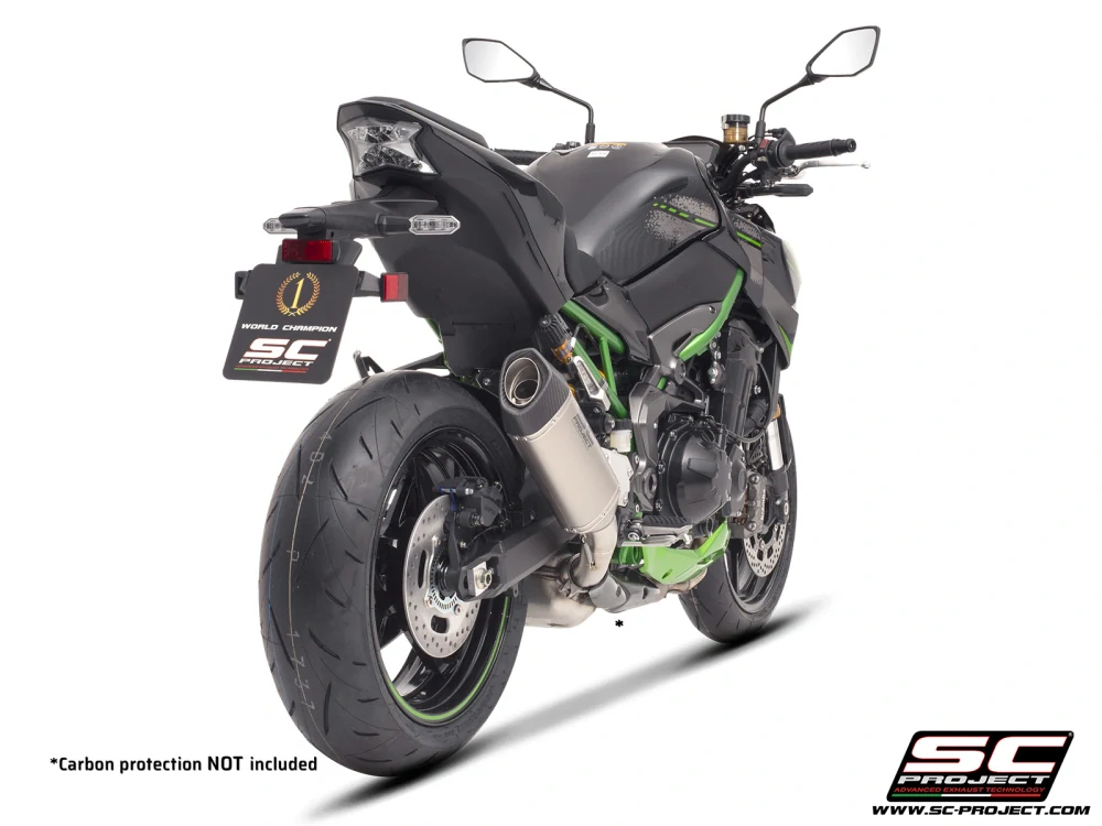 SC-PROJECT KAWASAKI Z900 A2 (2017-2020) Titanový výfuk SC1-S (BEZ tepelné ochrany z uhlíkových vláken) EURO 4