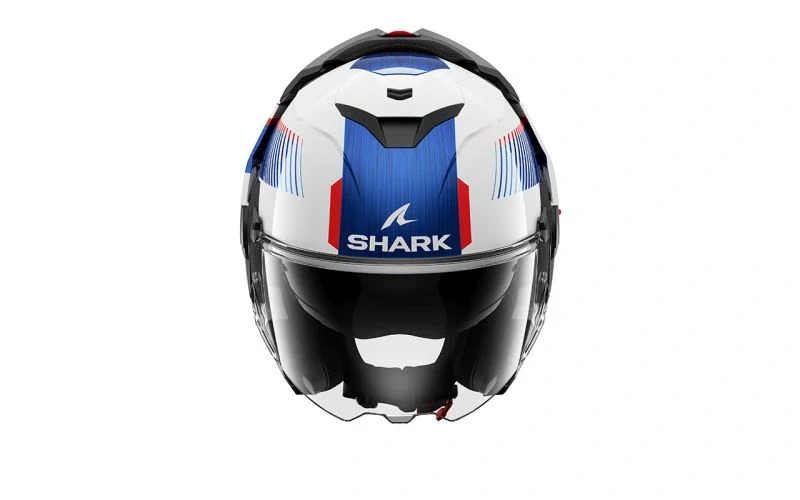 SHARK překlopná přilba OXO SIKTER bílá červená modrá