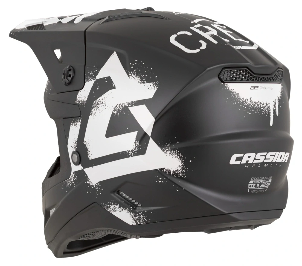 CASSIDA Motokrosová přilba Cross Cup 2 Crew černá matná bílá
