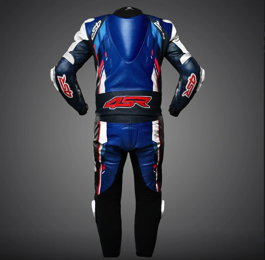 4SR Dvoudílná kožená moto kombinéza RR EVO III P.Blue AR