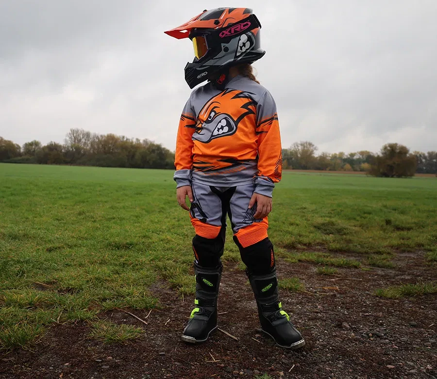 Dětský dres XRC MX Ducker orange/grey