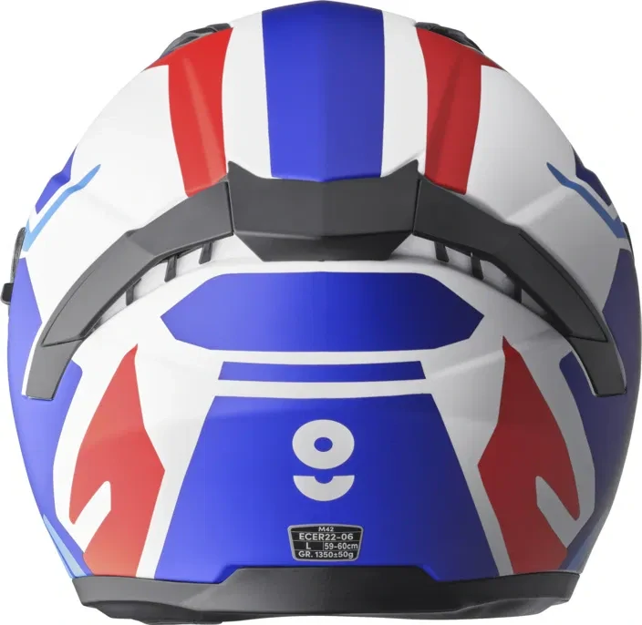 GMS Otevřená moto přilba VECTUS modro-červeno-bílá