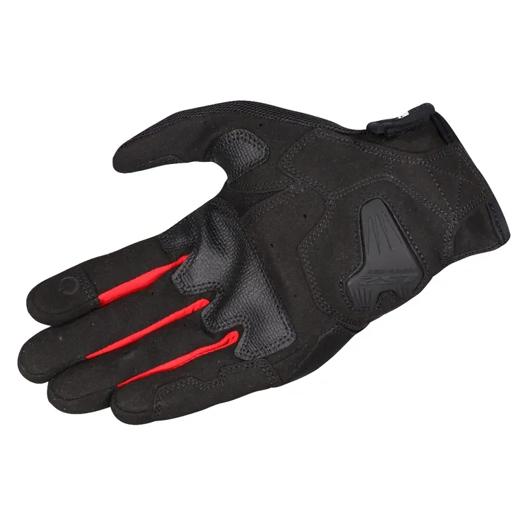 LS2 Pánské textilní moto rukavice ATOM MAN GLOVES BLACK/RED