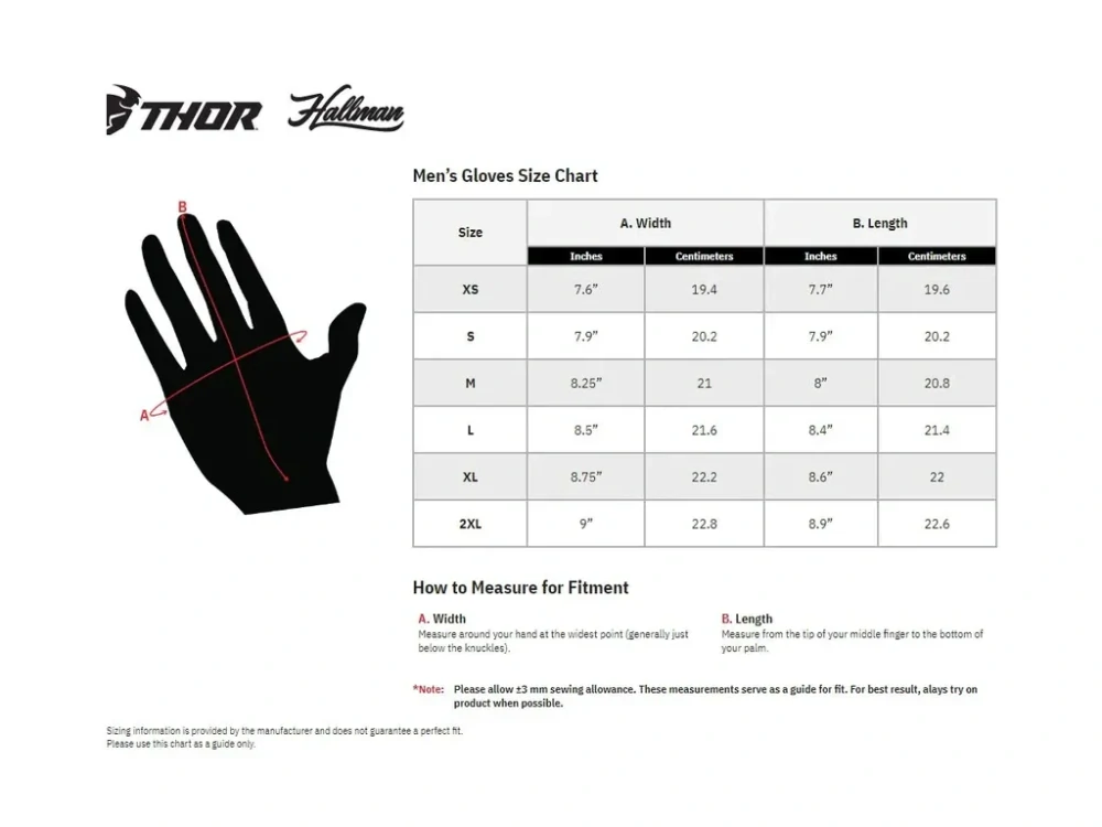 Thor rukavice Hallman GP