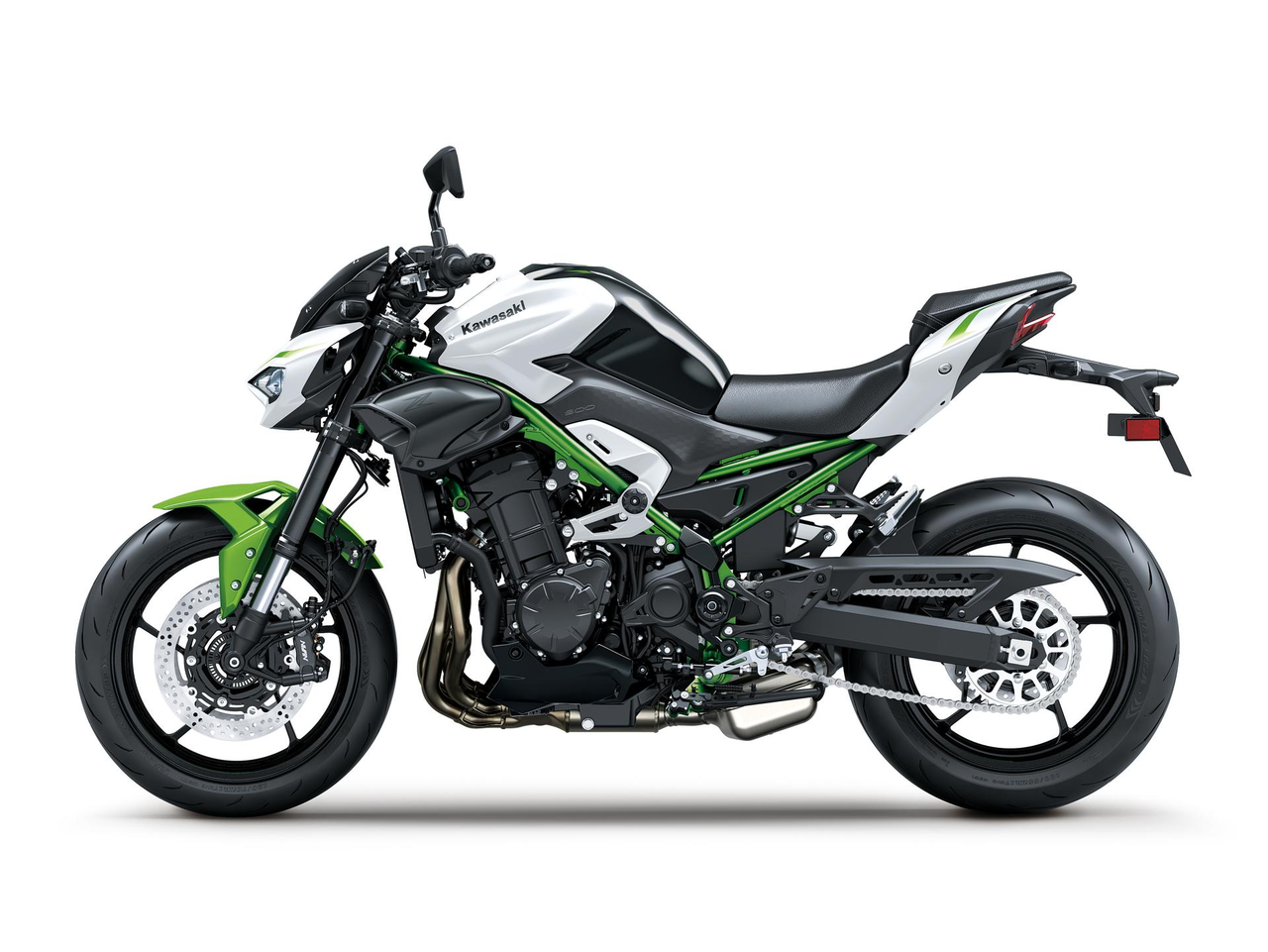 KAWASAKI Z900 MY27 Pearl Blizzard White / Plasma Lime Green
