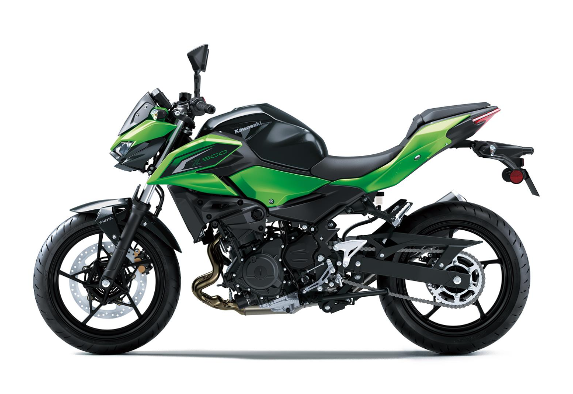 KAWASAKI Z500 MY26 Candy Lime Green / Metallic Carbon Gray (GN1)
