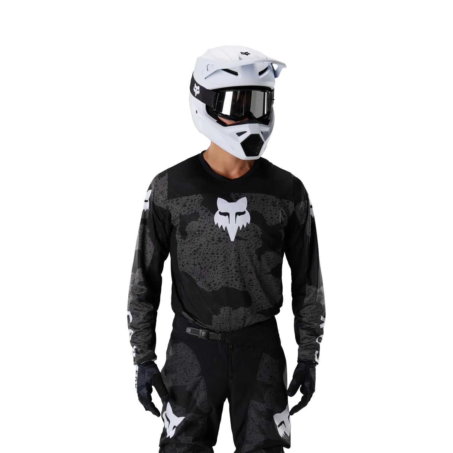 Pánský moto dres FOX 180 Bnkr Jersey černá/camo