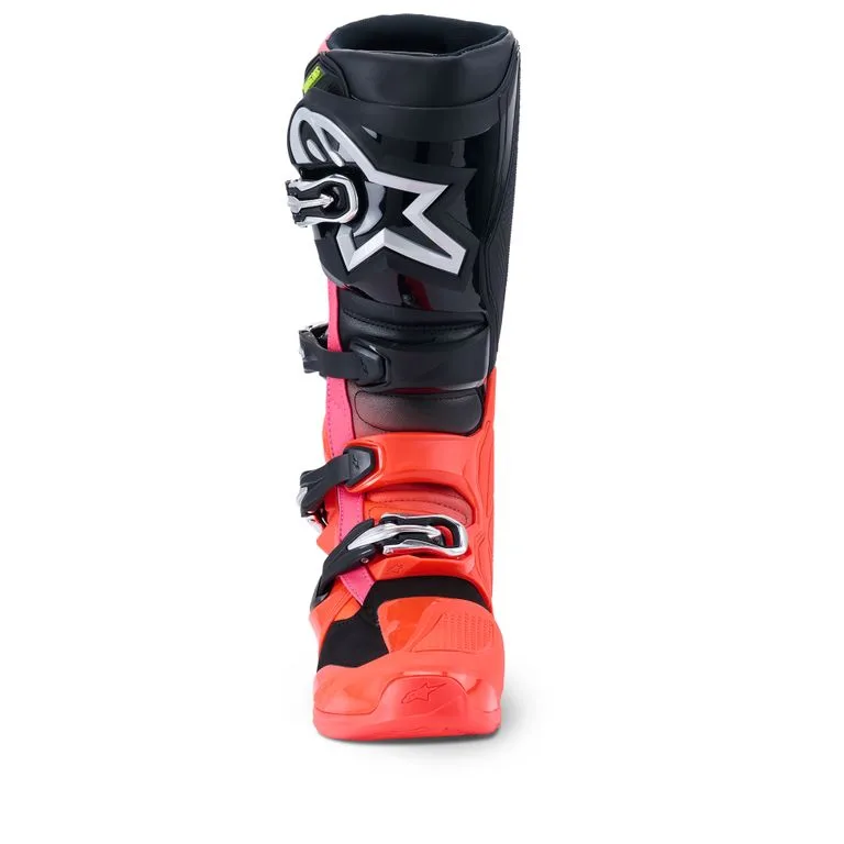 ALPINESTARS motokrosové boty TECH 7 černá/červená fluo/růžová fluo