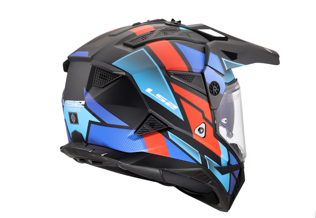 LS2 Enduro moto přilba MX702 PIONEER II BLOCK BLACK RED BLUE-06
