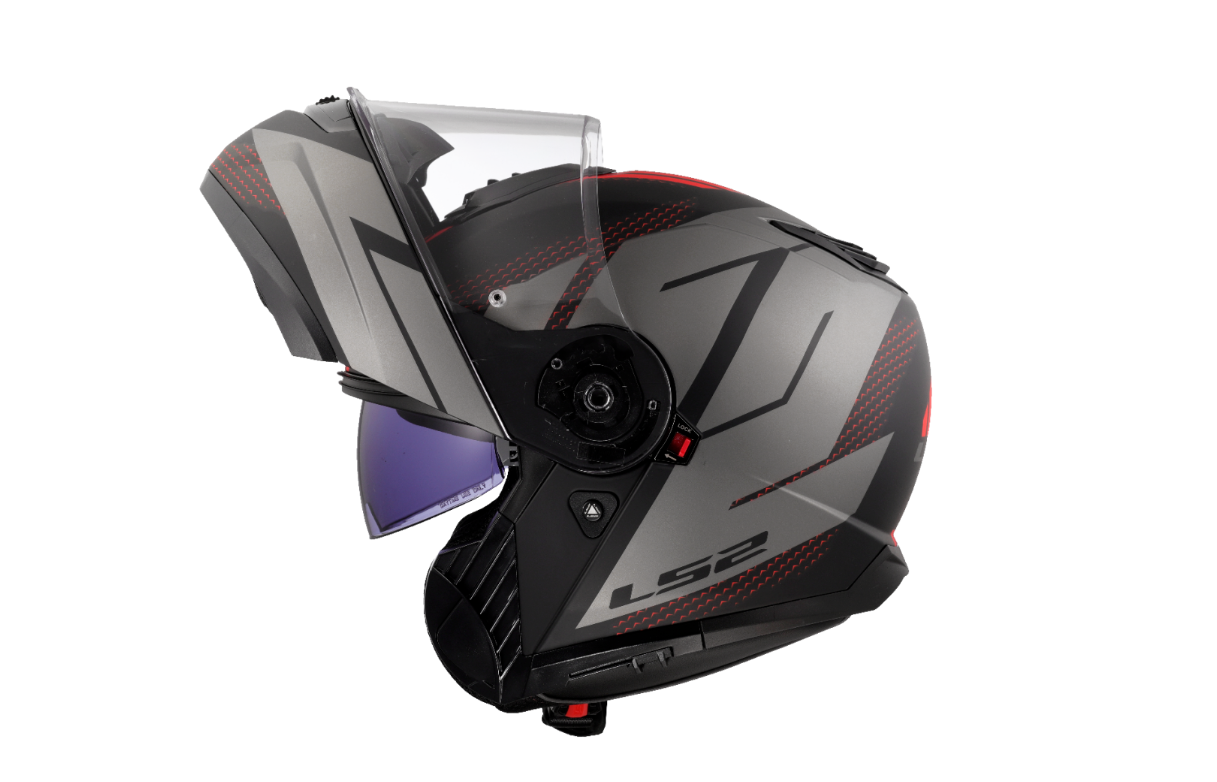 LS2 výklopná přilba FF908 STROBE II CODE BLACK GREY-06