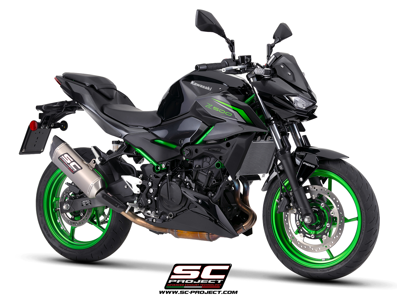 SC-PROJECT KAWASAKI Z500 (2024 - 2026) Titanový výfuk SC1-X