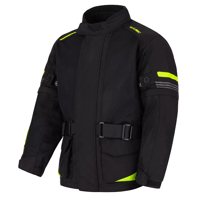  W-TEC dětská rostoucí letní moto bunda PINAPOCO černá/fluo