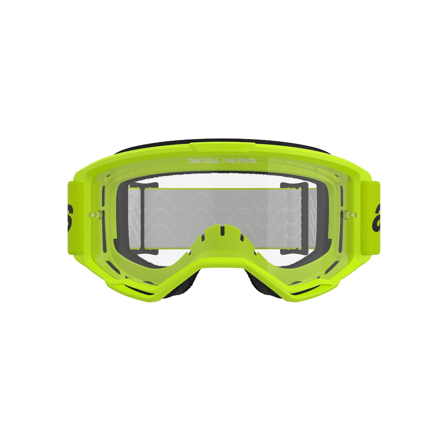 ALPINESTARS brýle VISION 3 WORDMARK (žlutá fluo, čiré plexi)