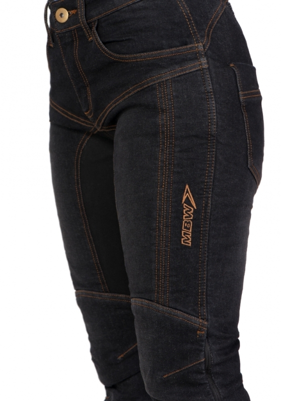 MBW Dámské kevlarové jeans REBEKA černé