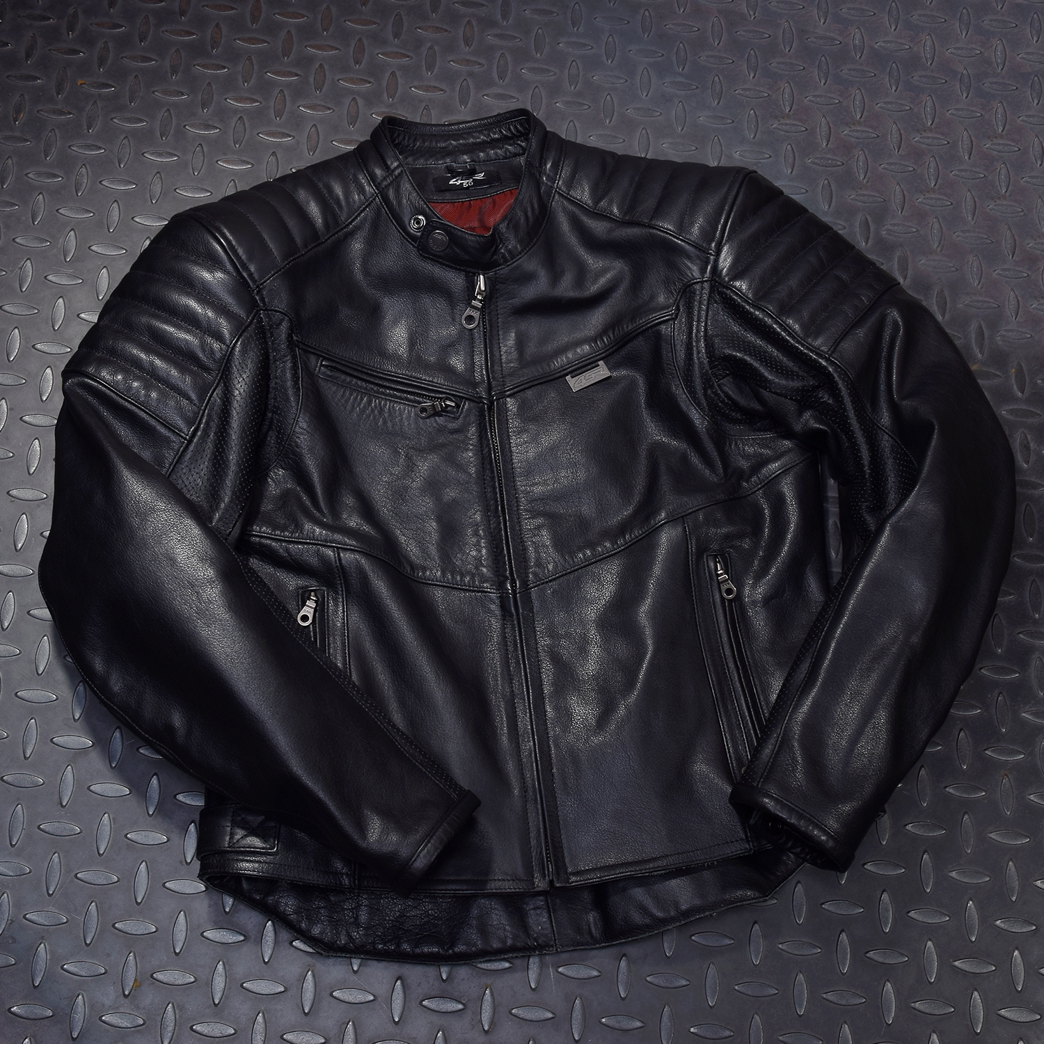 4SR Pánská kožená moto bunda B-MONSTER black