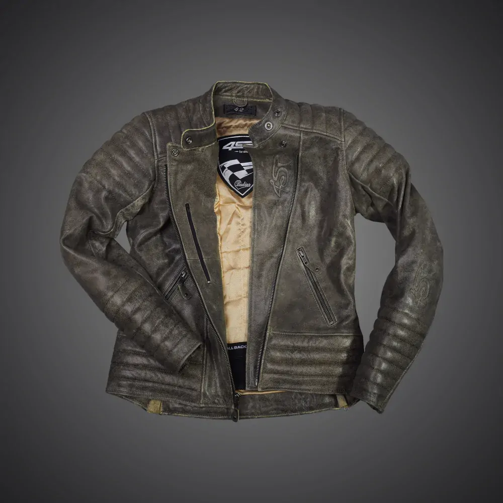 4SR Dámská kožená moto bunda Cool Lady Retro