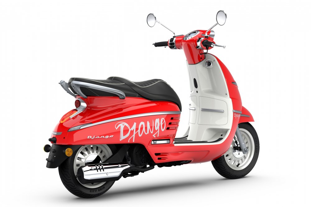 Peugeot DJANGO 125i Hot Color - Flamingo Red + VOUCHER NA 5000 KČ