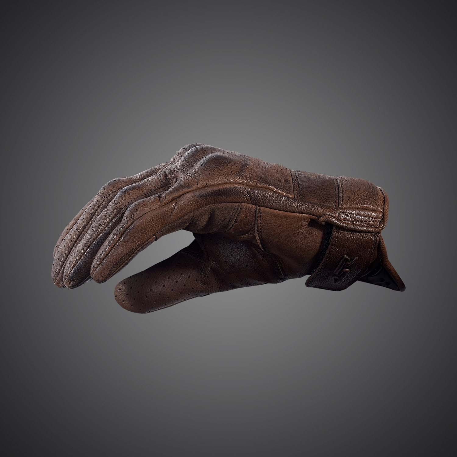 4SR Dámské kožené moto rukavice Monster brown