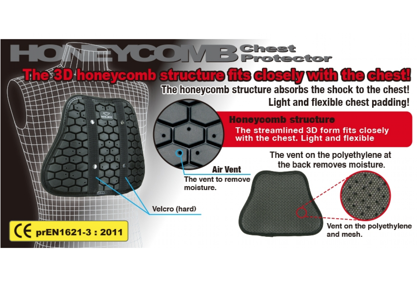 Hrudní chránič pro Hit-Air airbagové vesty model MLV