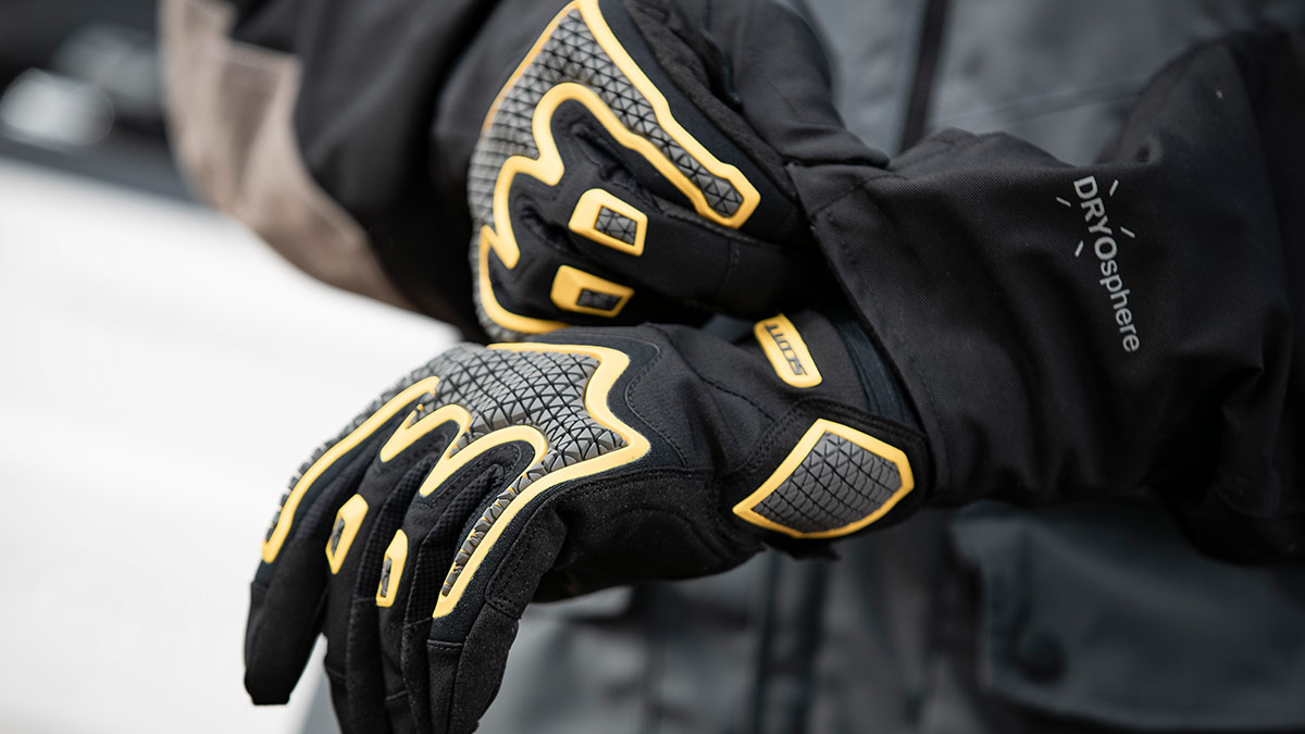 SCOTT Pánské textilní moto rukavice DUALRAID black cyber yellow 