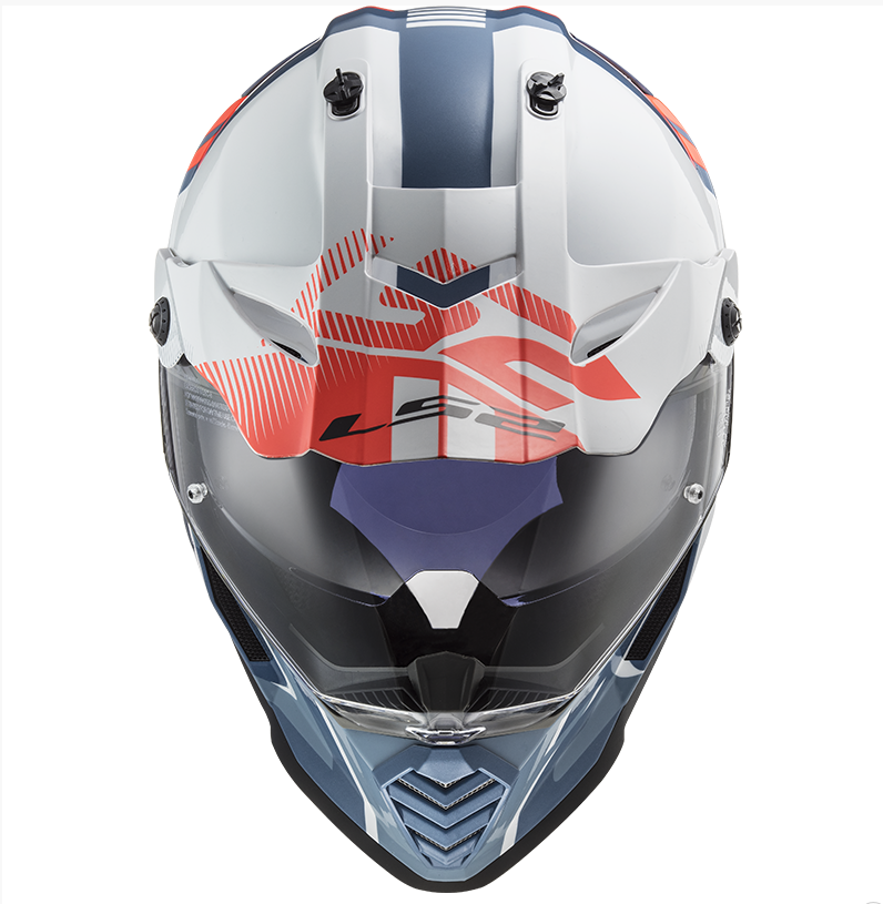 LS2 Enduro moto přilba MX436 PIONEER EVO Evolve White Cobalt