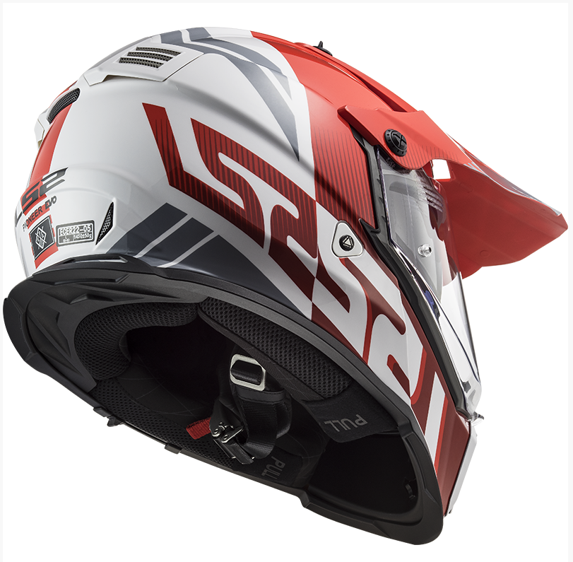 LS2 Enduro moto přilba MX436 PIONEER EVO Evolve Red White