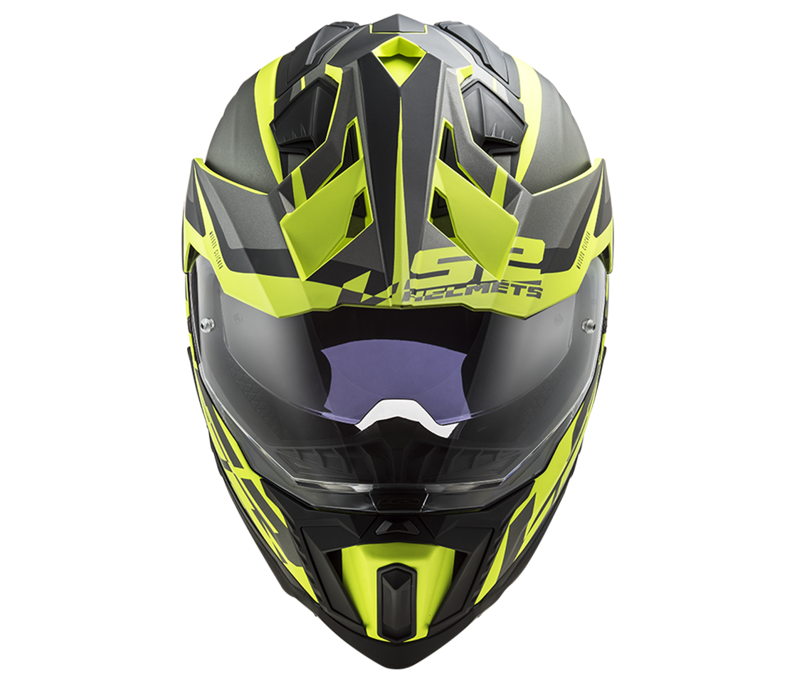 lS2 Enduro moto přilba MX701 Explorer Alter Matt Black H-V Yellow