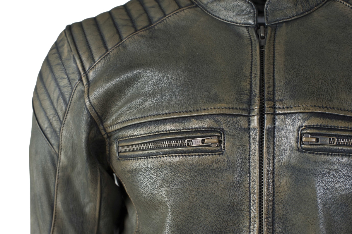 MBW Pánská kožená moto bunda PEET