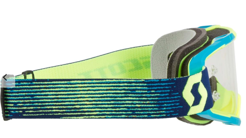 SCOTT Motokrosové brýle Fury LS Neon Yellow Blue Light Sensitive Grey Works