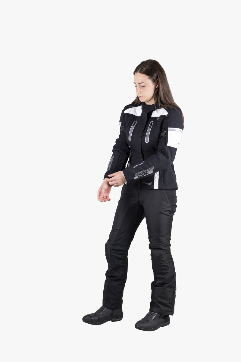 IXS Dámská textilní moto bunda PACORA-ST černá bílá